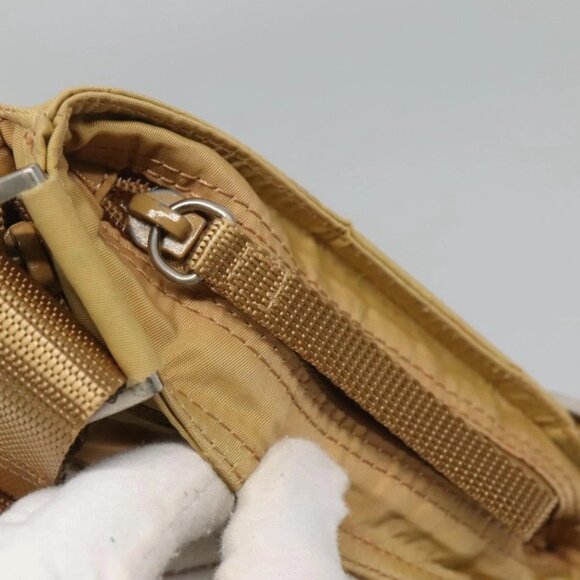 PRADA Shoulder Bag Nylon Beige Auth MX161 - Picture 13 of 16